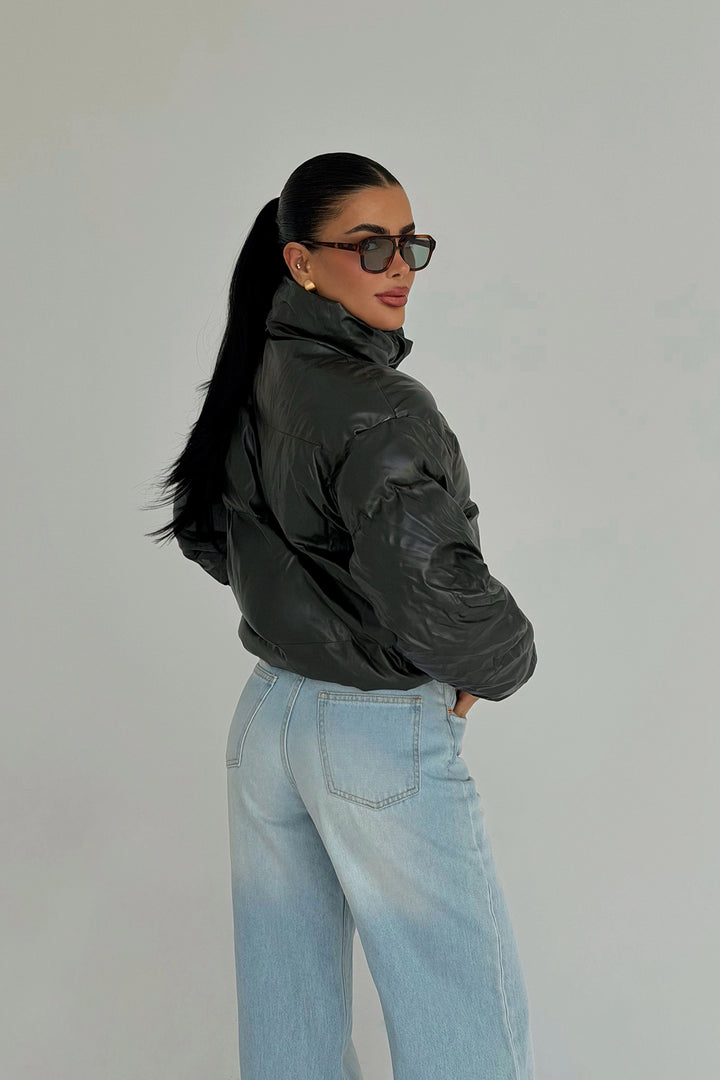 EYY Women Khaki Puffer Jacket - Marbella