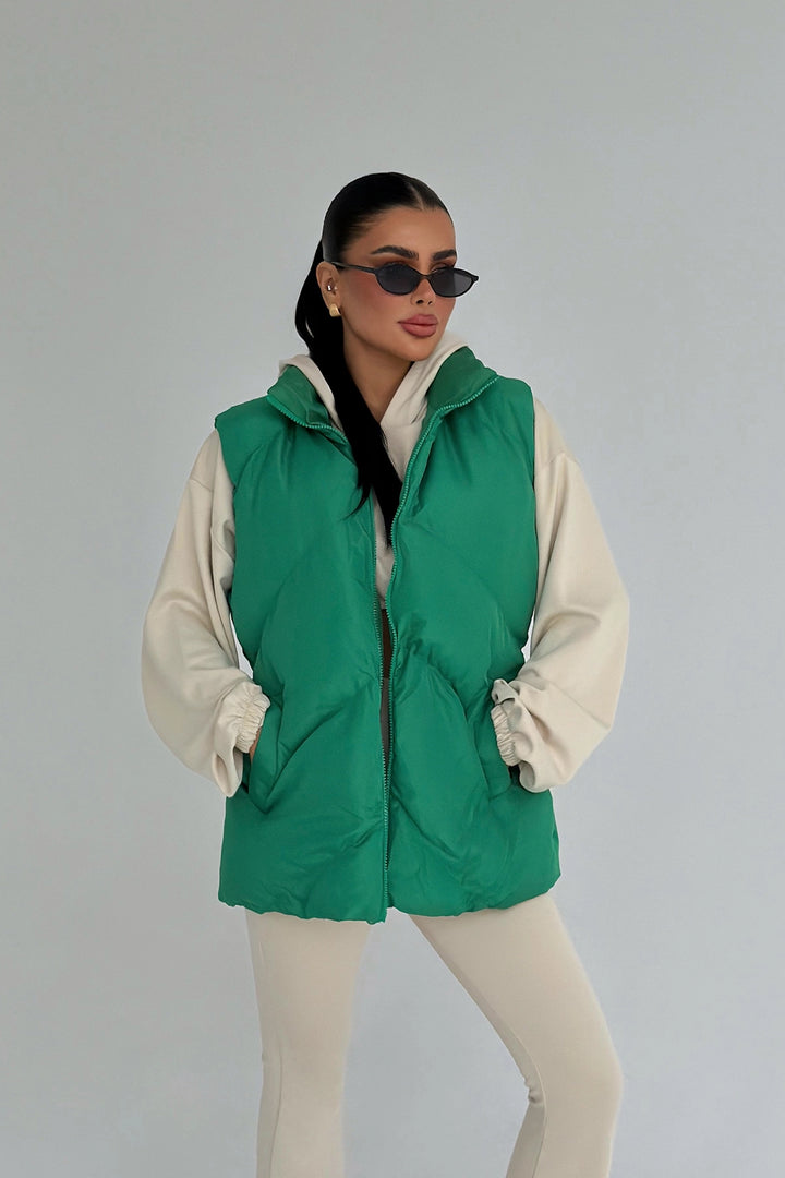 EYY Women Green Puffer Vest - Pozzuoli
