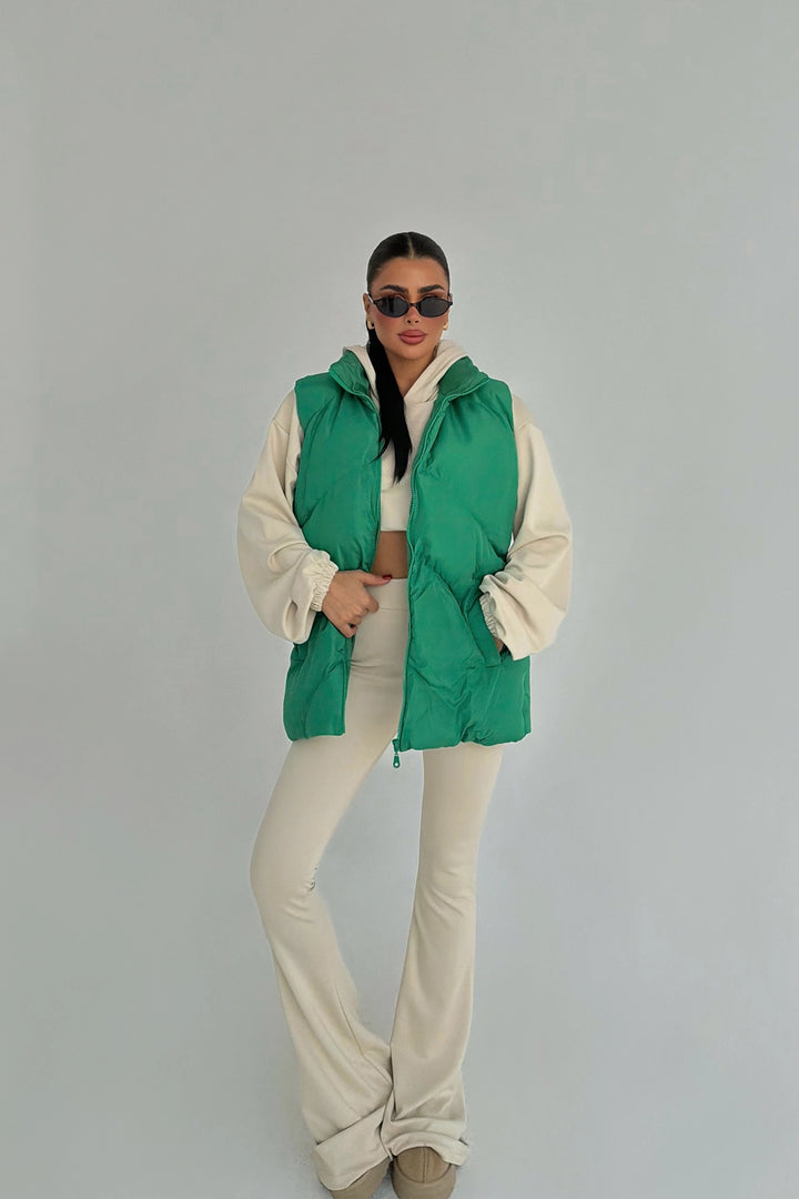 EYY Women Green Puffer Vest - Pozzuoli