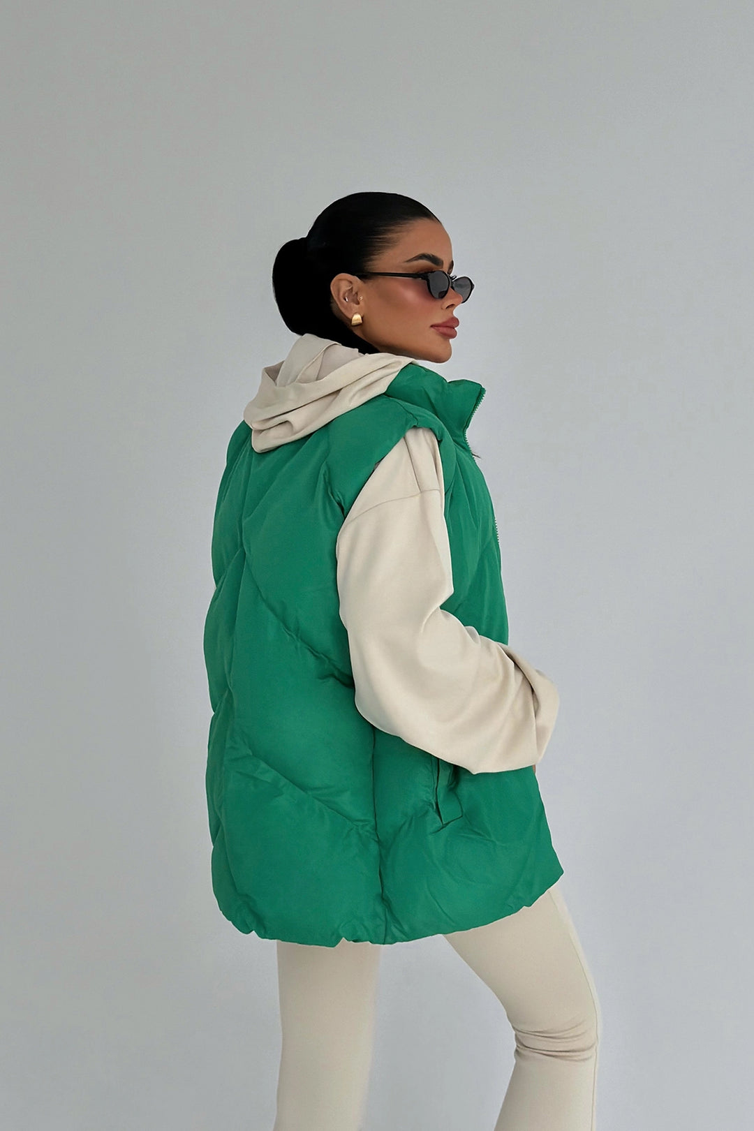 EYY Women Green Puffer Vest - Pozzuoli