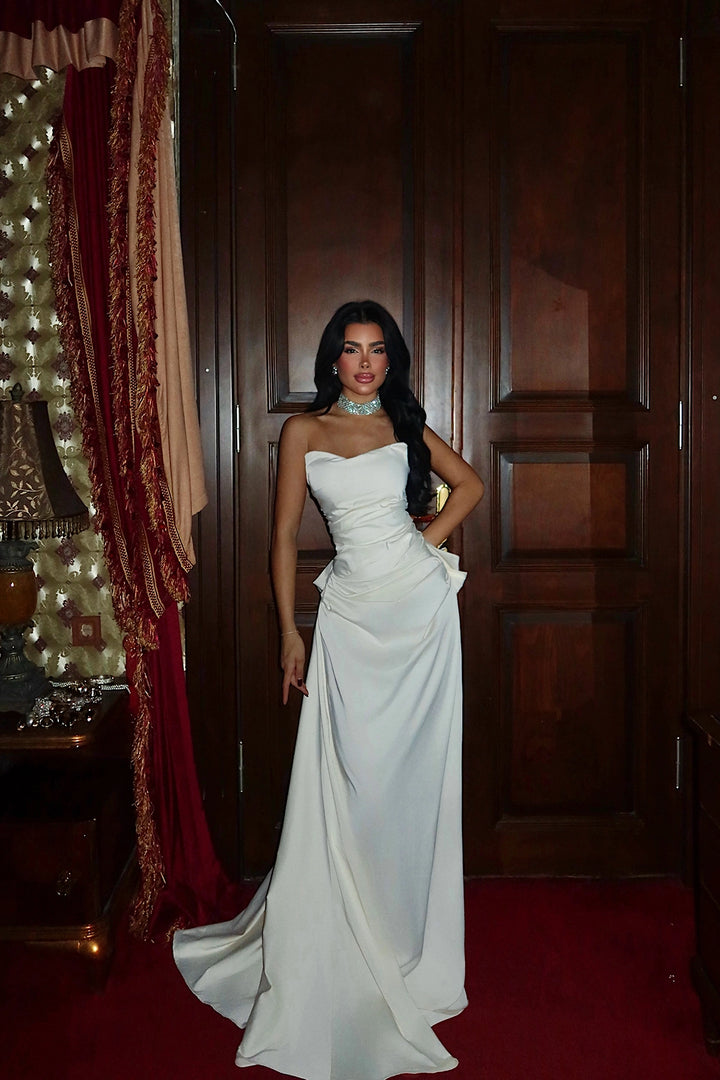 EYY Women Beyaz Lilou Kurdele Detaylı Akşam Elbisesi - Torreón