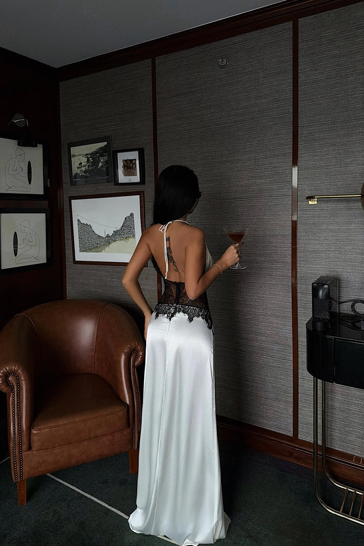 EYY Women White Lace Detail Dress - South Miami Heights