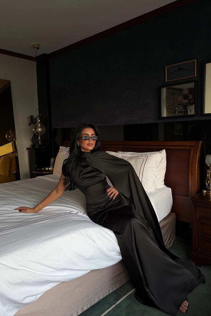 EYY Women Black Belt Detail Long Dress - Mantes-la-Jolie