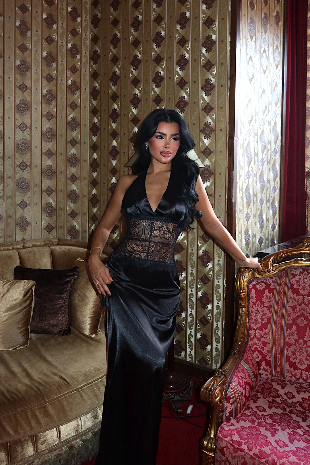 EYY Women Black Lace Detail Dress - Coram