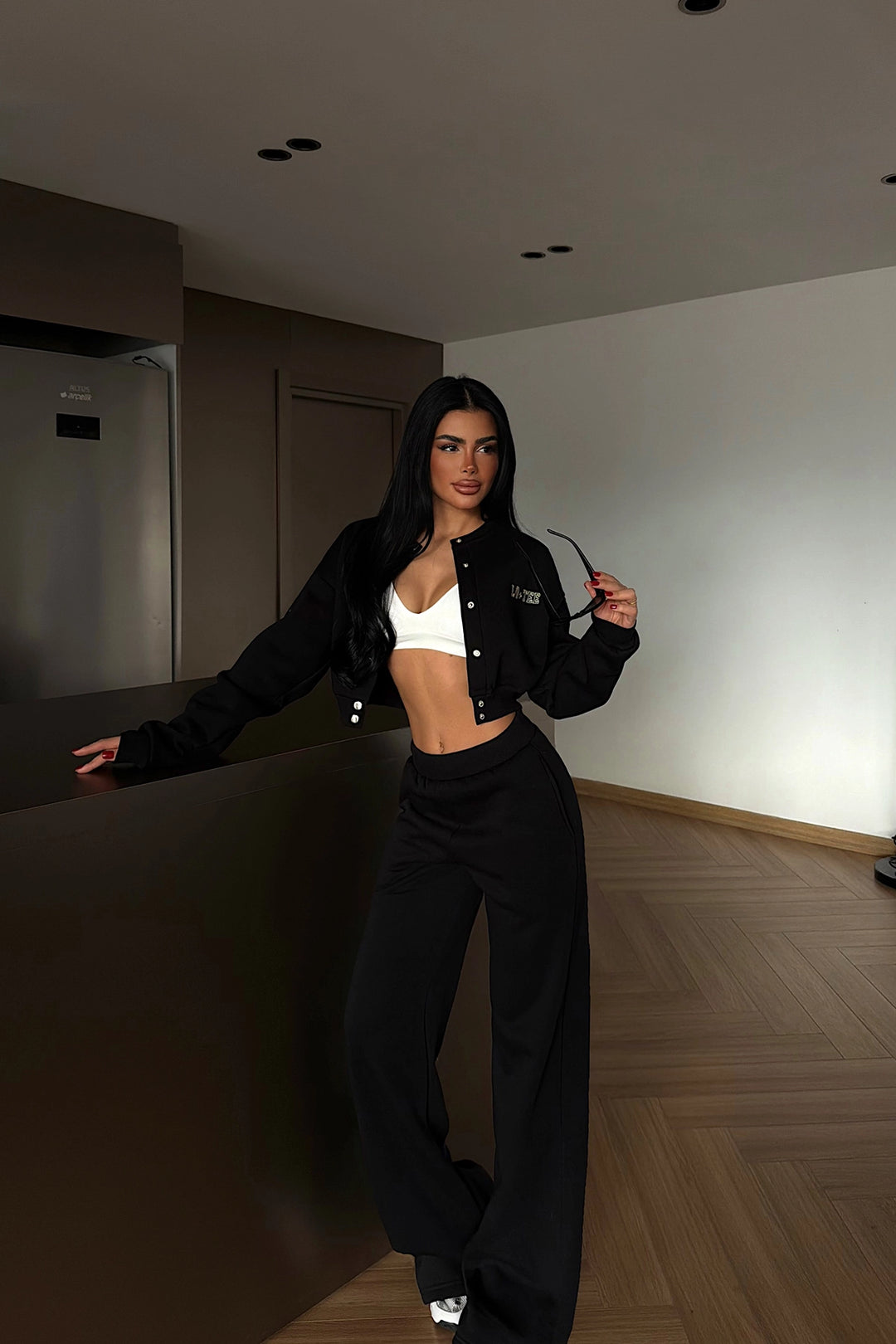 EYY Women Siyah Lo-Tee Baskılı Eşofman Takımı - Apaseo el Alto
