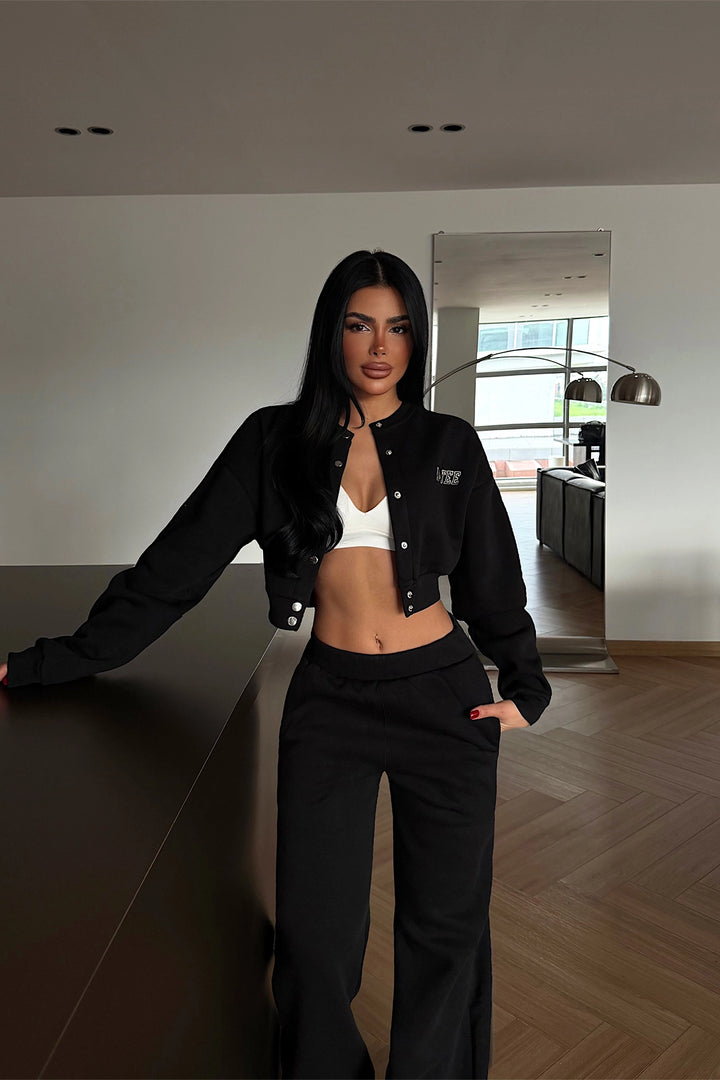 EYY Women Siyah Lo-Tee Baskılı Eşofman Takımı - Apaseo el Alto