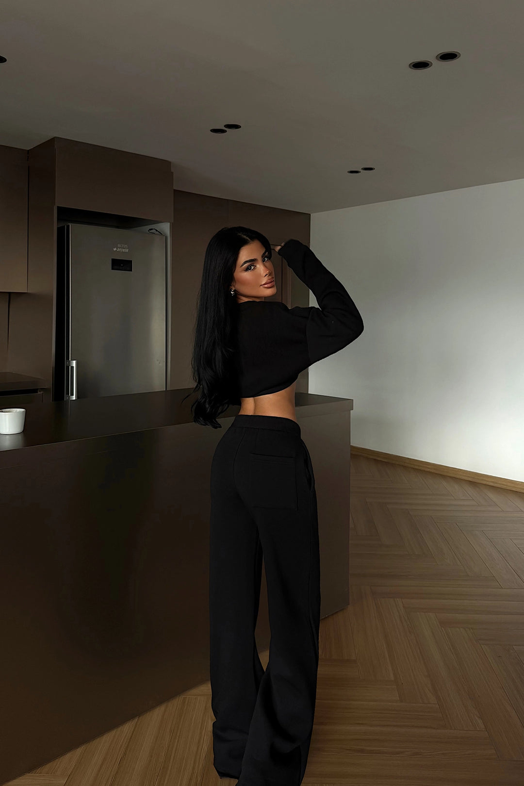EYY Women Siyah Lo-Tee Baskılı Eşofman Takımı - Apaseo el Alto