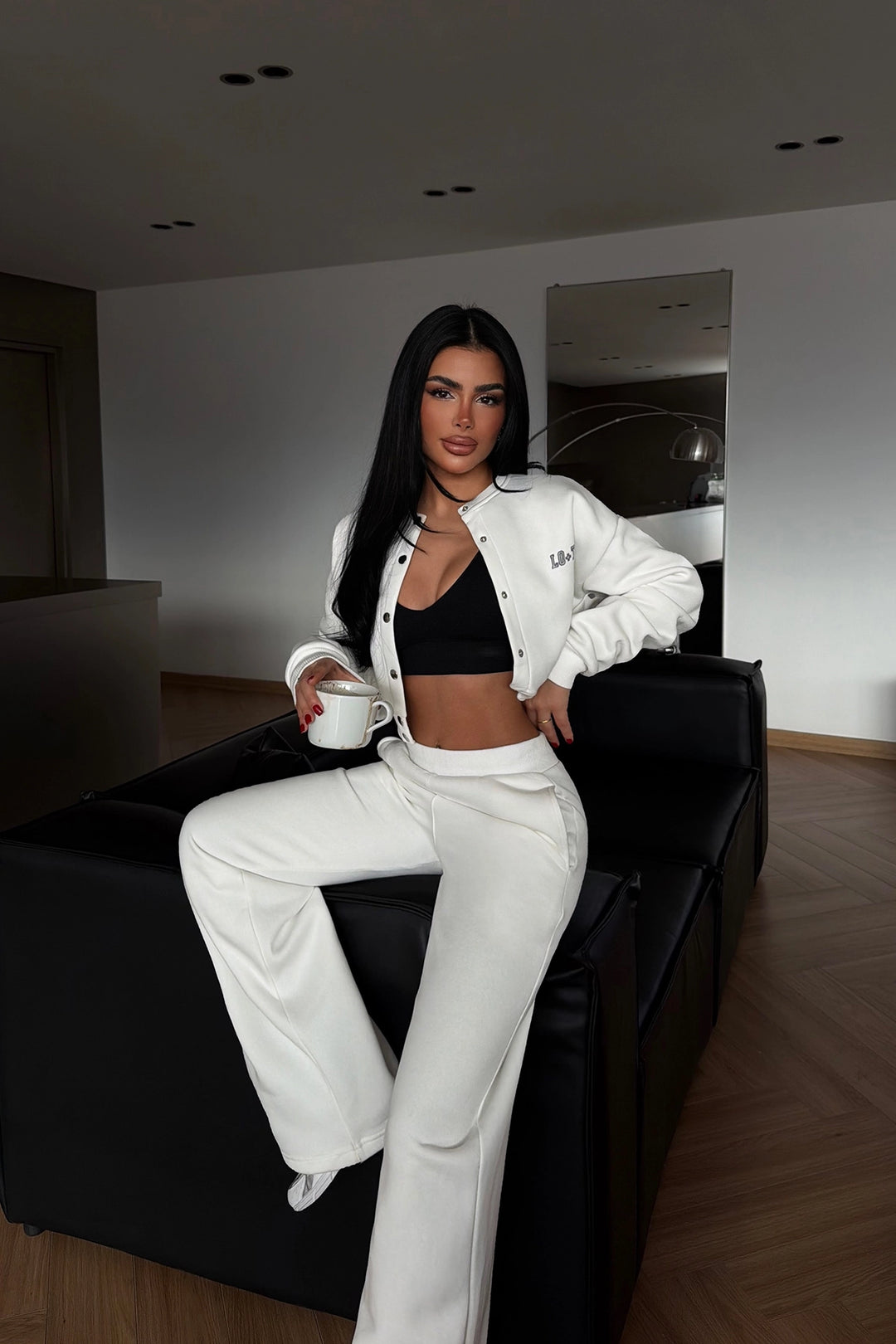EYY Women White Lo-Tee Print Tracksuit - Portage