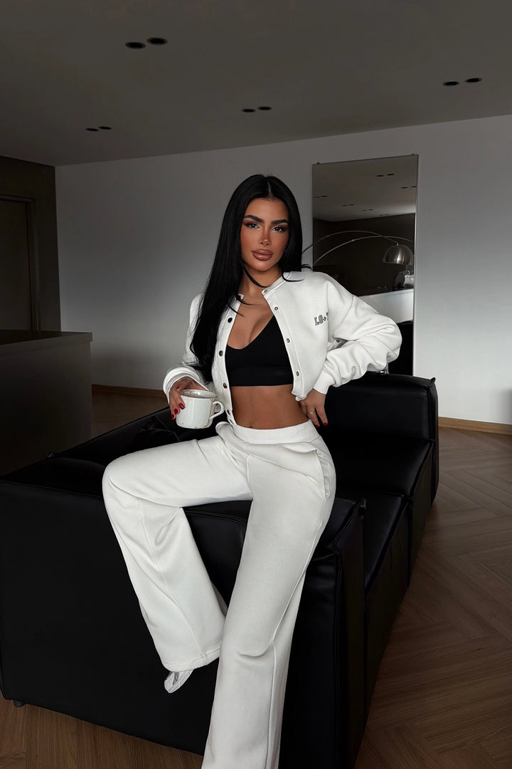 EYY Women White Lo-Tee Print Tracksuit - Portage