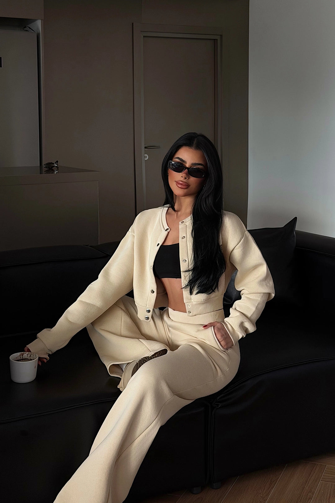 EYY Women Cream Lo-Tie Print Tracksuit - East Brunswick