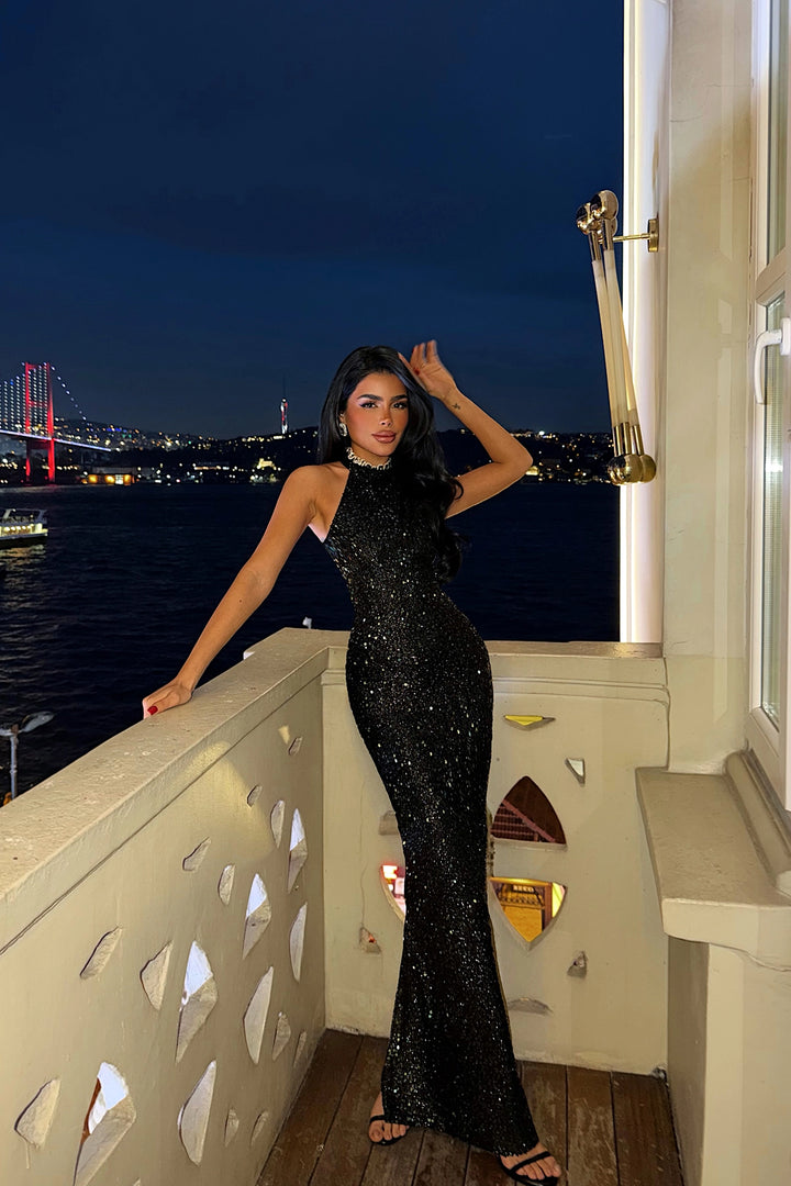 EYY Women Green Shion Sequined Dress - Brovary