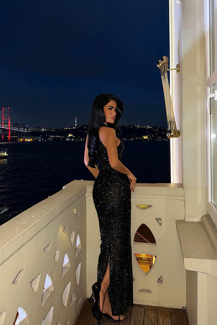 EYY Women Green Shion Sequined Dress - Brovary