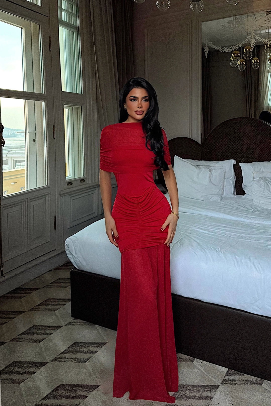 EYY Women Red Shannon Maxi Dress - Cherry Hill