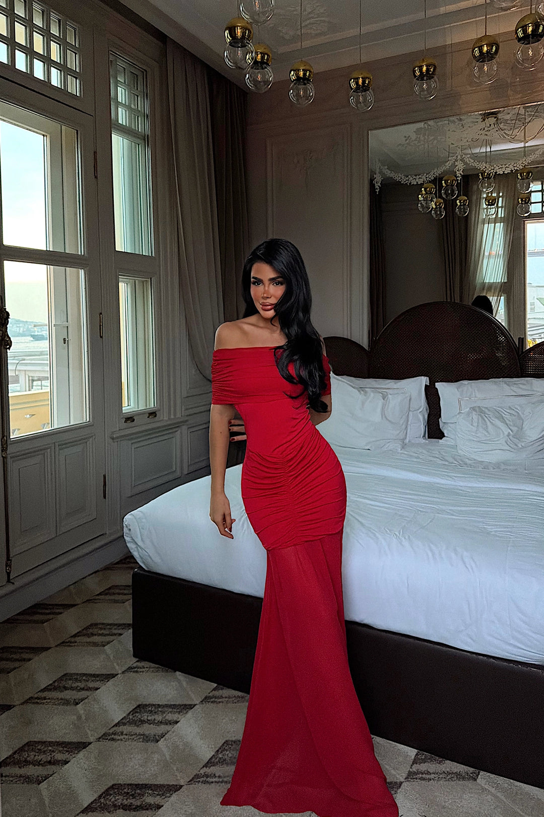 EYY Women Red Shannon Maxi Dress - Cherry Hill