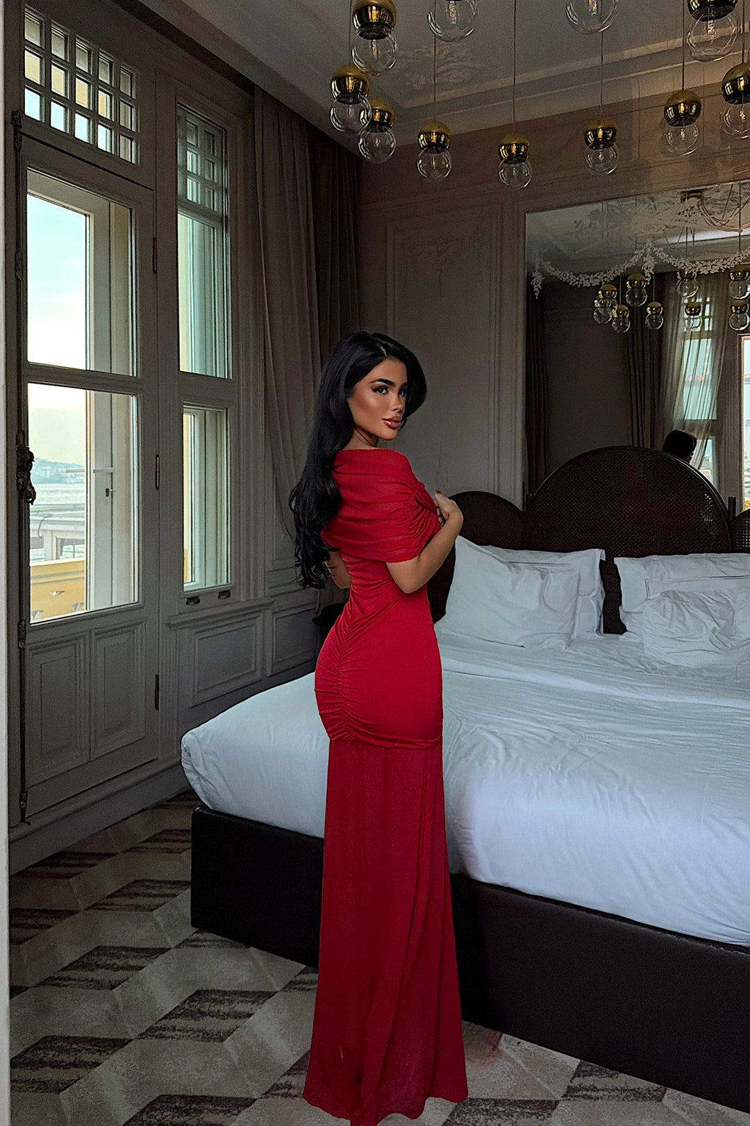 EYY Women Red Shannon Maxi Dress - Cherry Hill