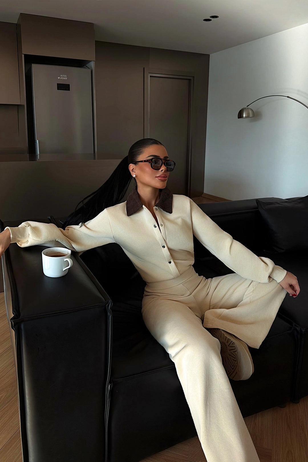 EYY Women Cream Collar Detail Jumpsuit - Novara