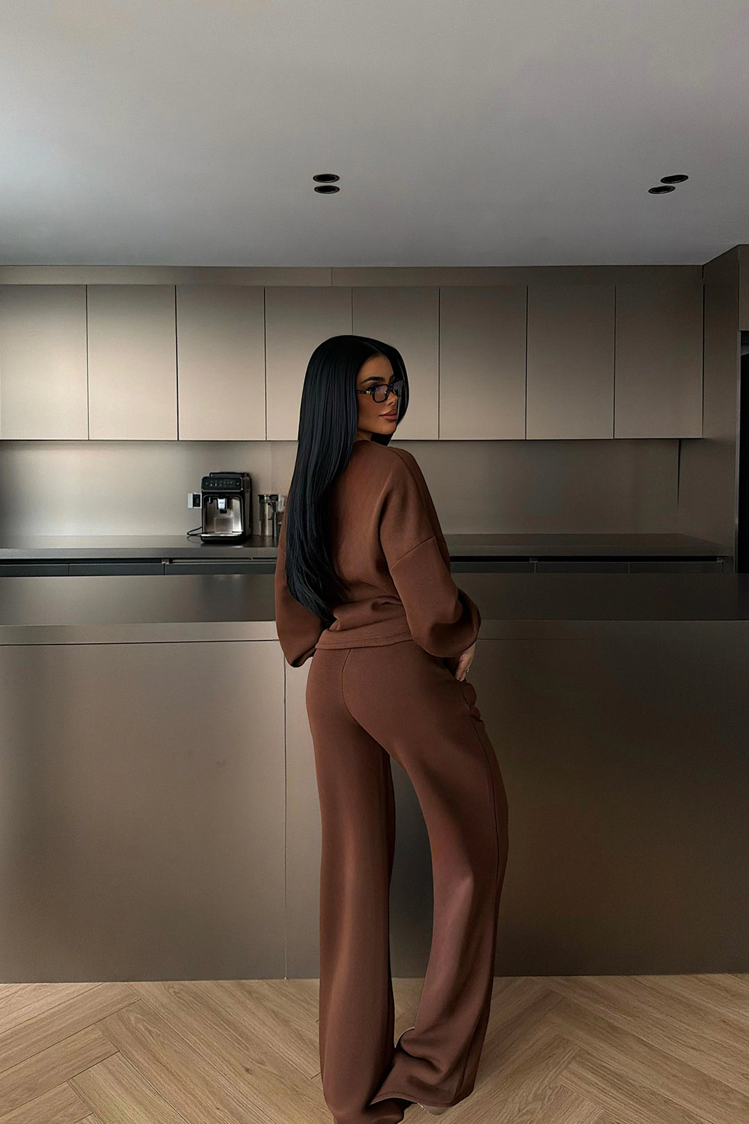 EYY Women Brown Belt Detail Trouser Set - Geelong