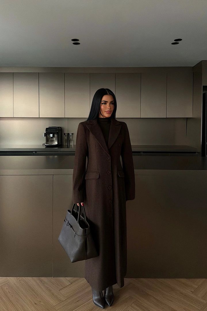 EYY Women Dark Brown Pocket Detail Coat - Buzău