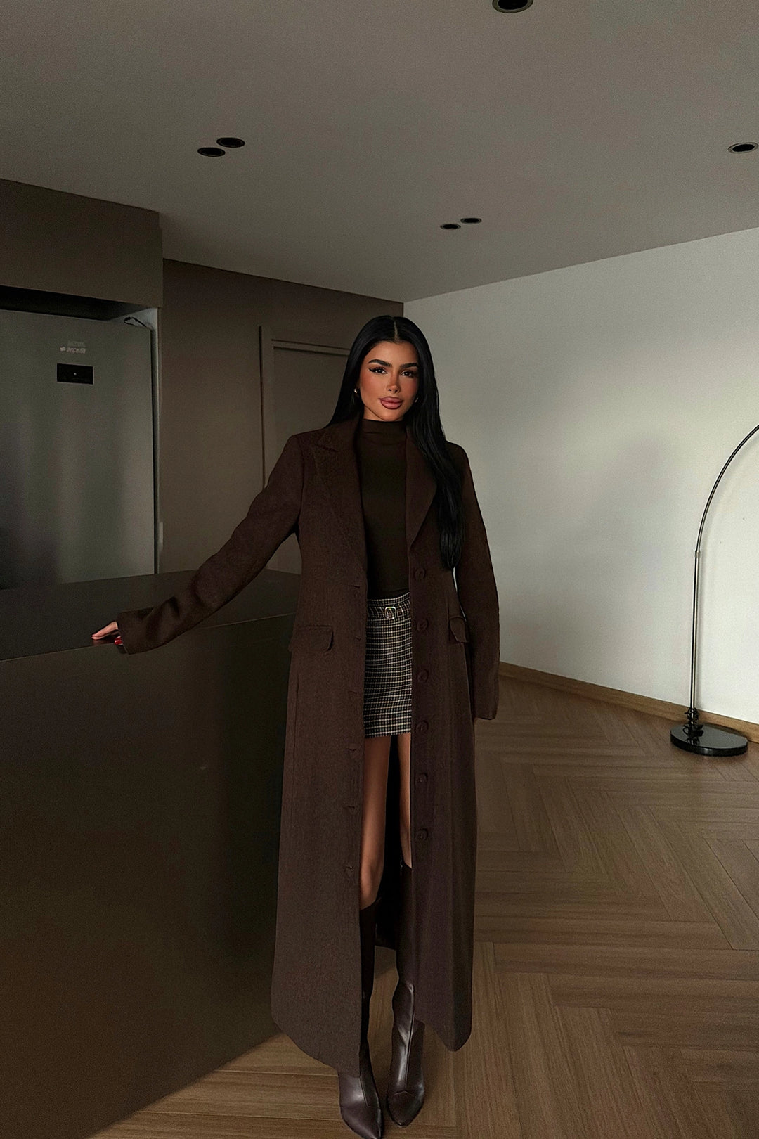 EYY Women Dark Brown Pocket Detail Coat - Buzău