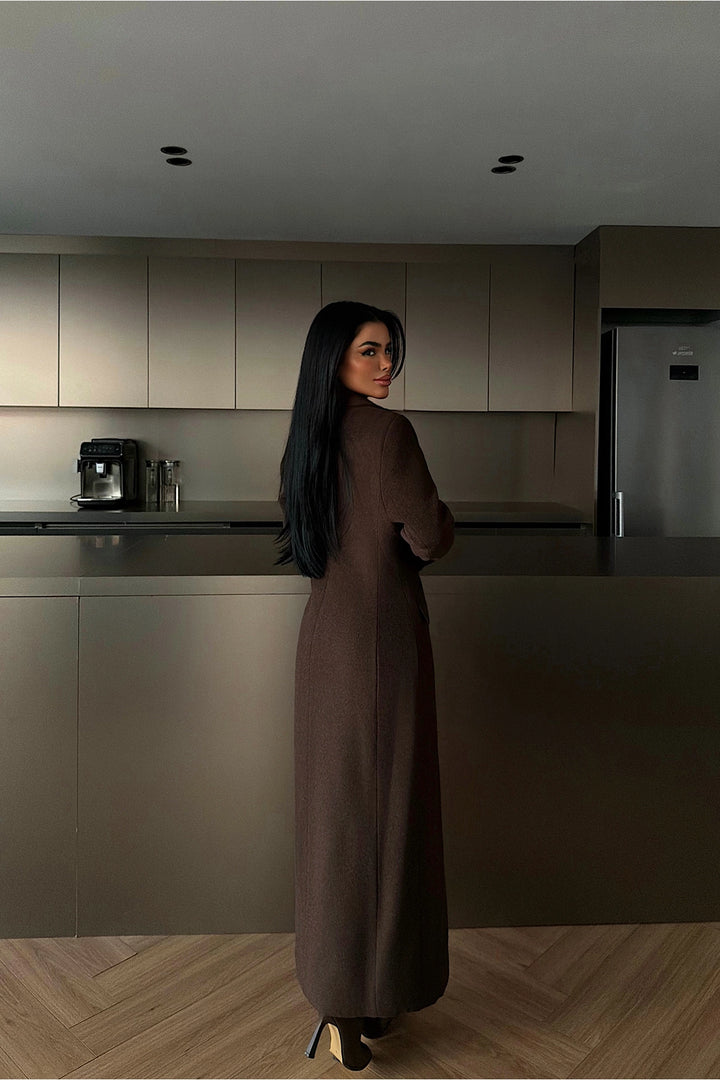 EYY Women Dark Brown Pocket Detail Coat - Buzău