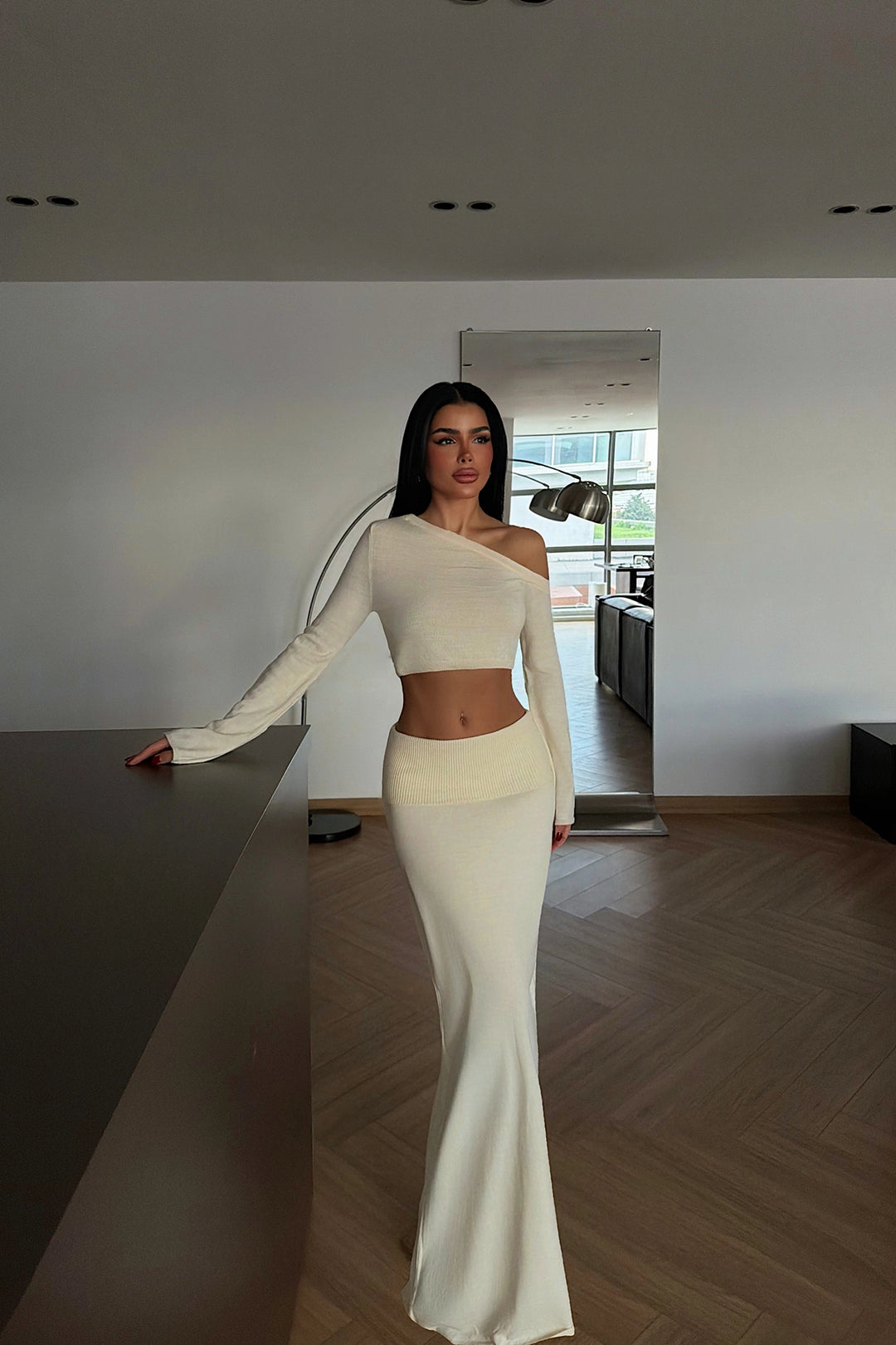 EYY Women Cream Skirt Set - Novomoskovsk