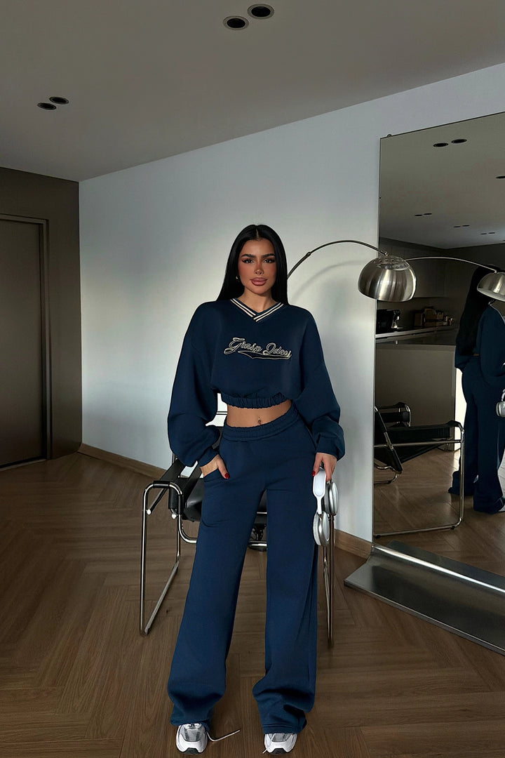 EYY Women Navy Blue Giaspy Tracksuit Set - Datteln