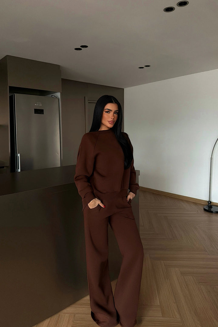 EYY Women Brown Revovy Tracksuit Set - Atenco