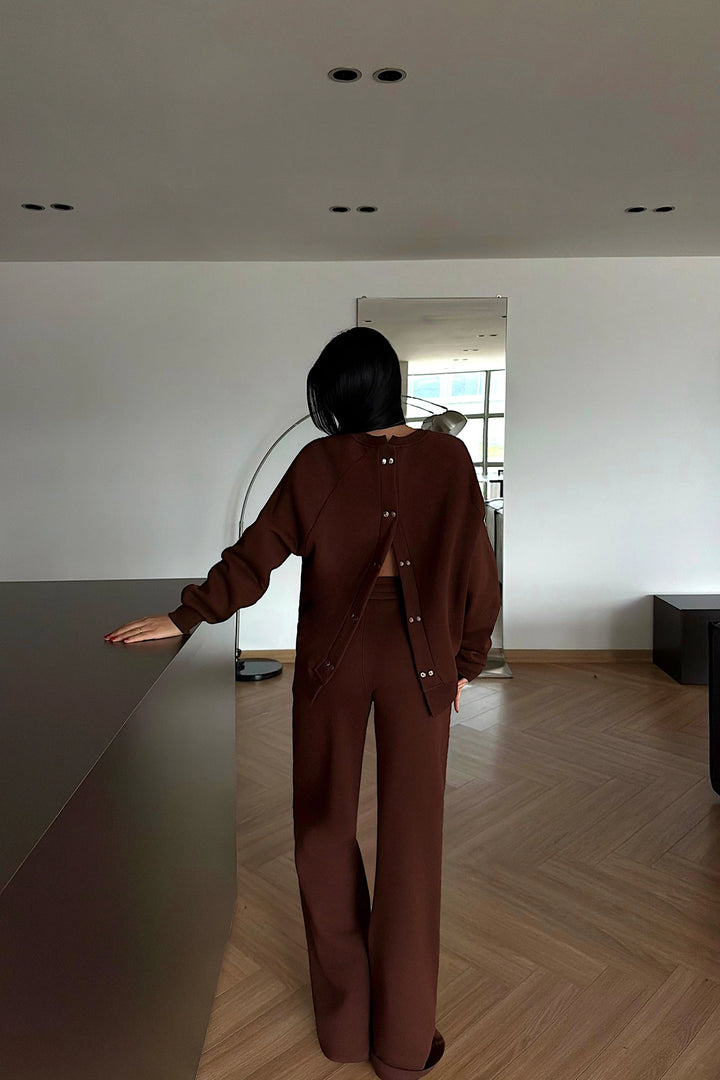 EYY Women Brown Revovy Tracksuit Set - Atenco