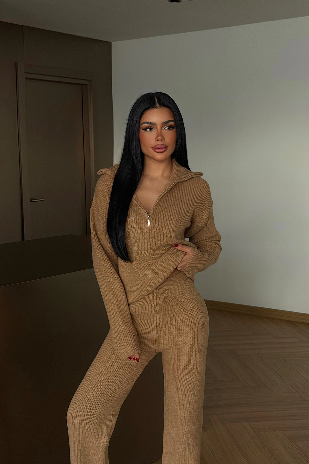 EYY Women Brown Nalani Knit Set - Orizaba