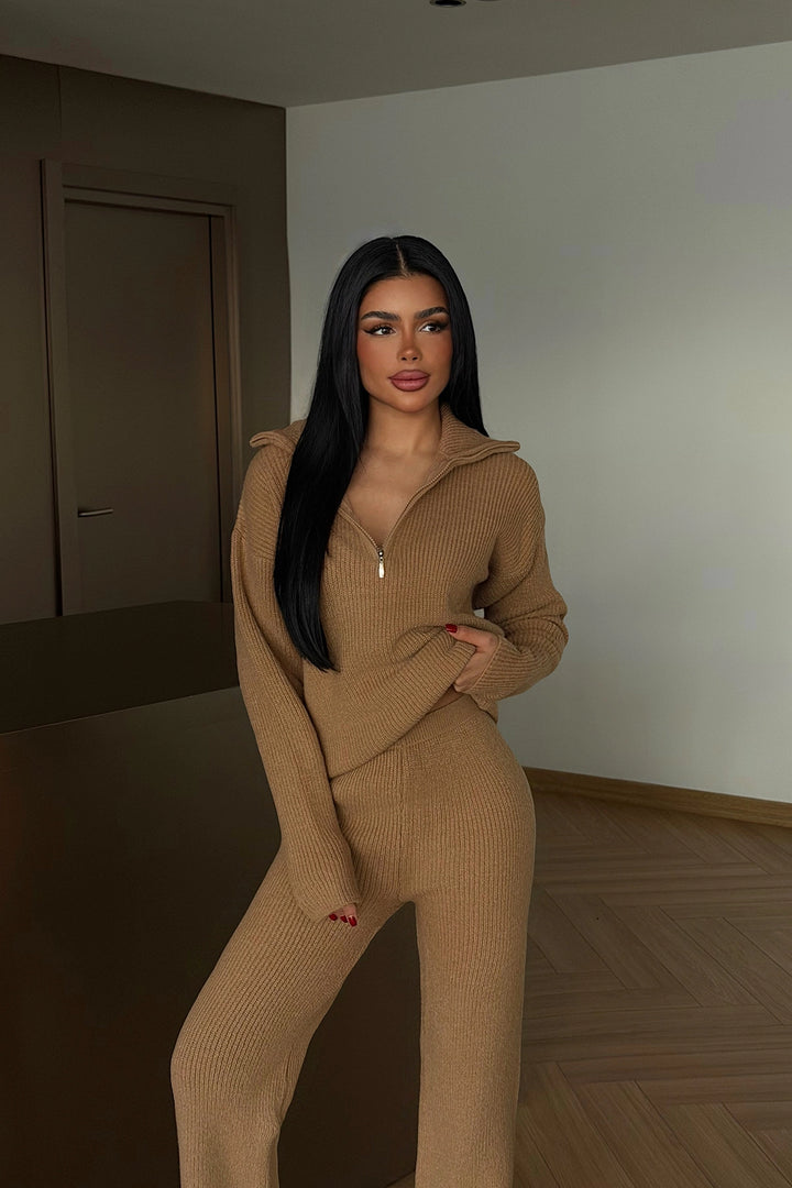 EYY Women Brown Nalani Knit Set - Orizaba