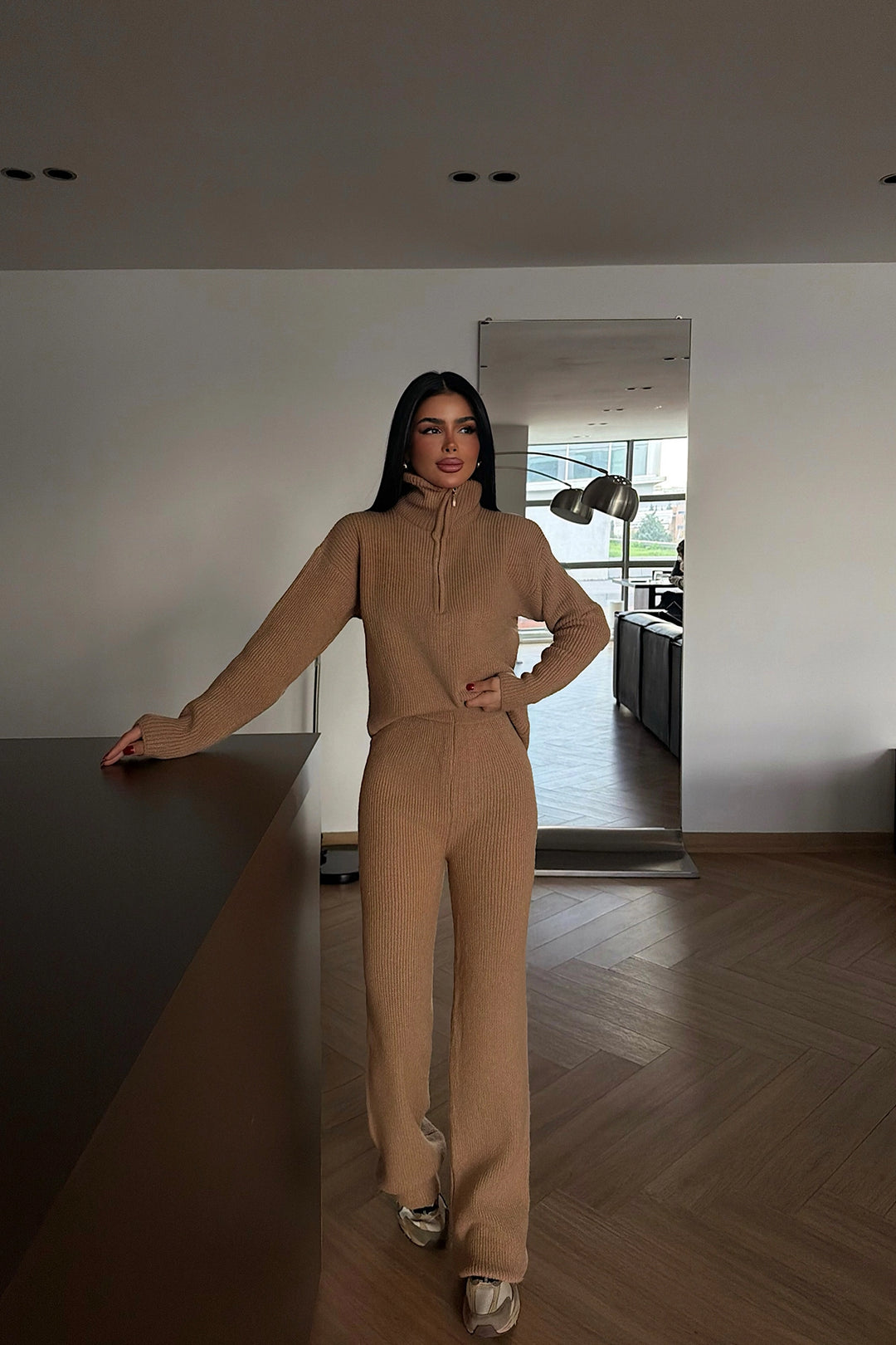 EYY Women Brown Nalani Knit Set - Orizaba
