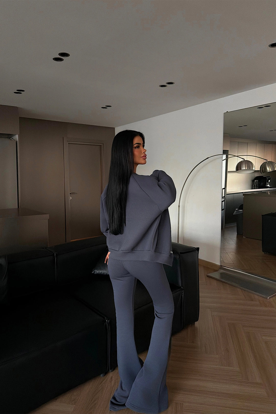 EYY Women Dumanlı Düğme Detay Seti - Amadora