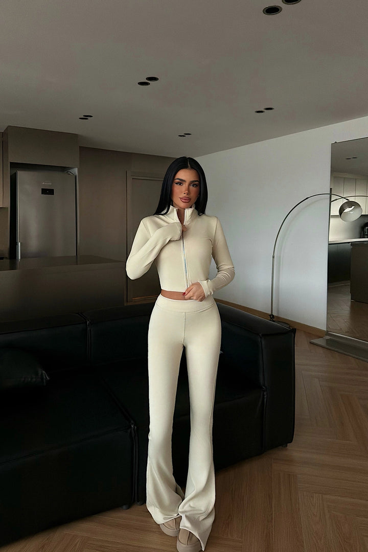 EYY Women Krem Fermuar Detaylı Eşofman Takımı - Port Coquitlam