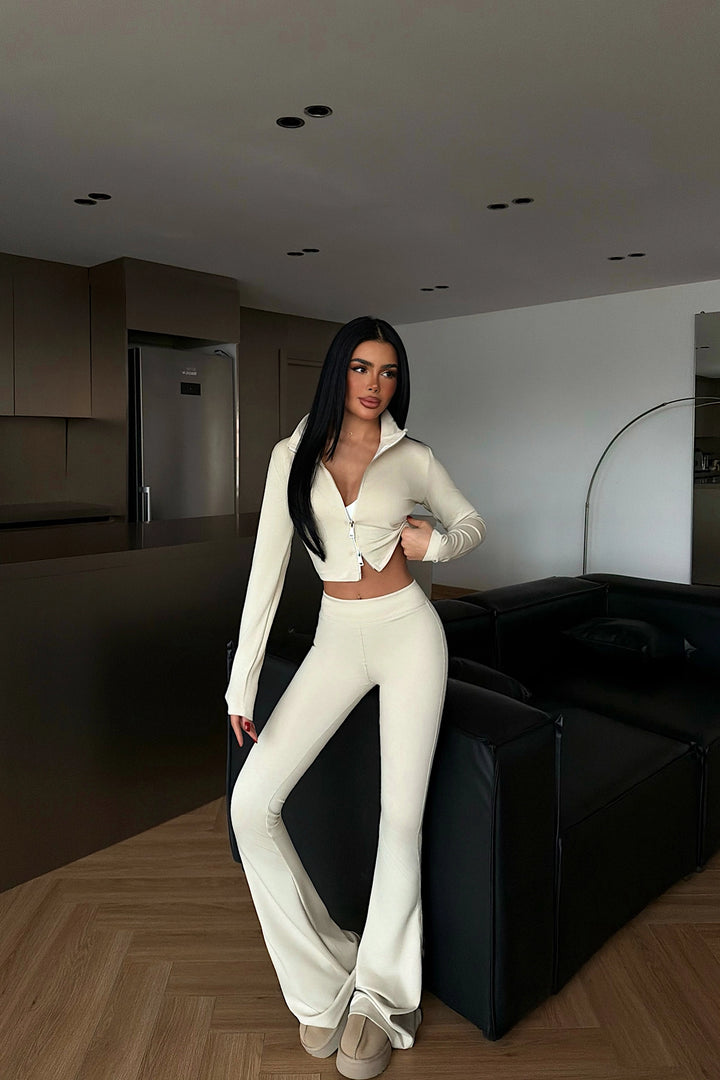 EYY Women Krem Fermuar Detaylı Eşofman Takımı - Port Coquitlam