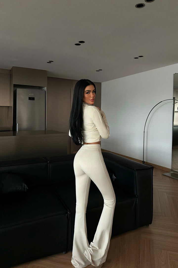 EYY Women Krem Fermuar Detaylı Eşofman Takımı - Port Coquitlam