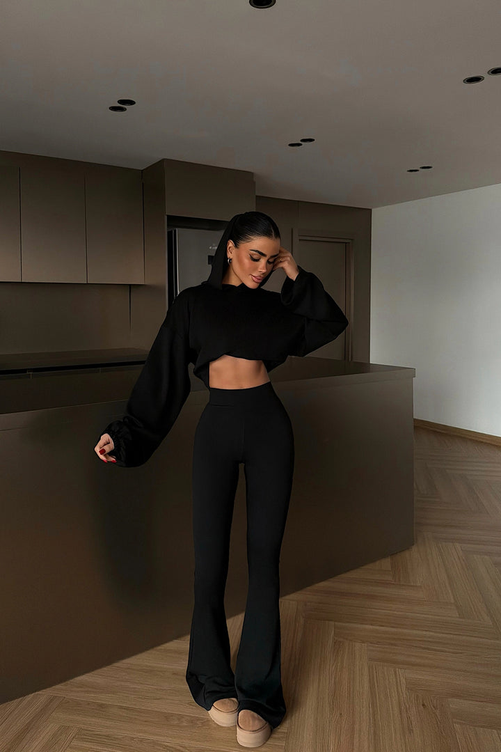 EYY Women Siyah Kapüşonlu Eşofman Takımı - North Miami