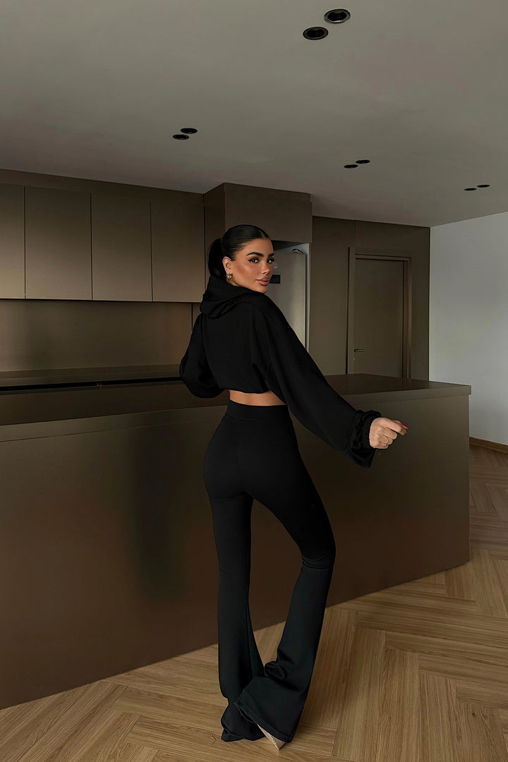 EYY Women Siyah Kapüşonlu Eşofman Takımı - North Miami