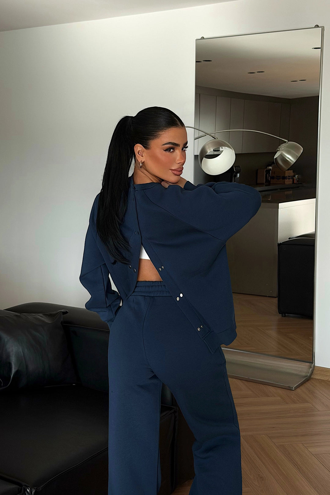 EYY Women Navy Blue Revovy Tracksuit Set - Málaga