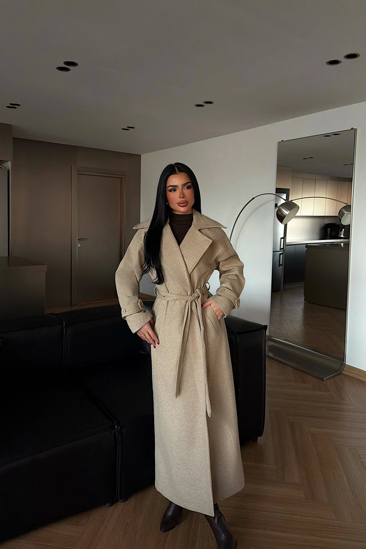 EYY Women Stone Brown Mathily Coat - Gandía