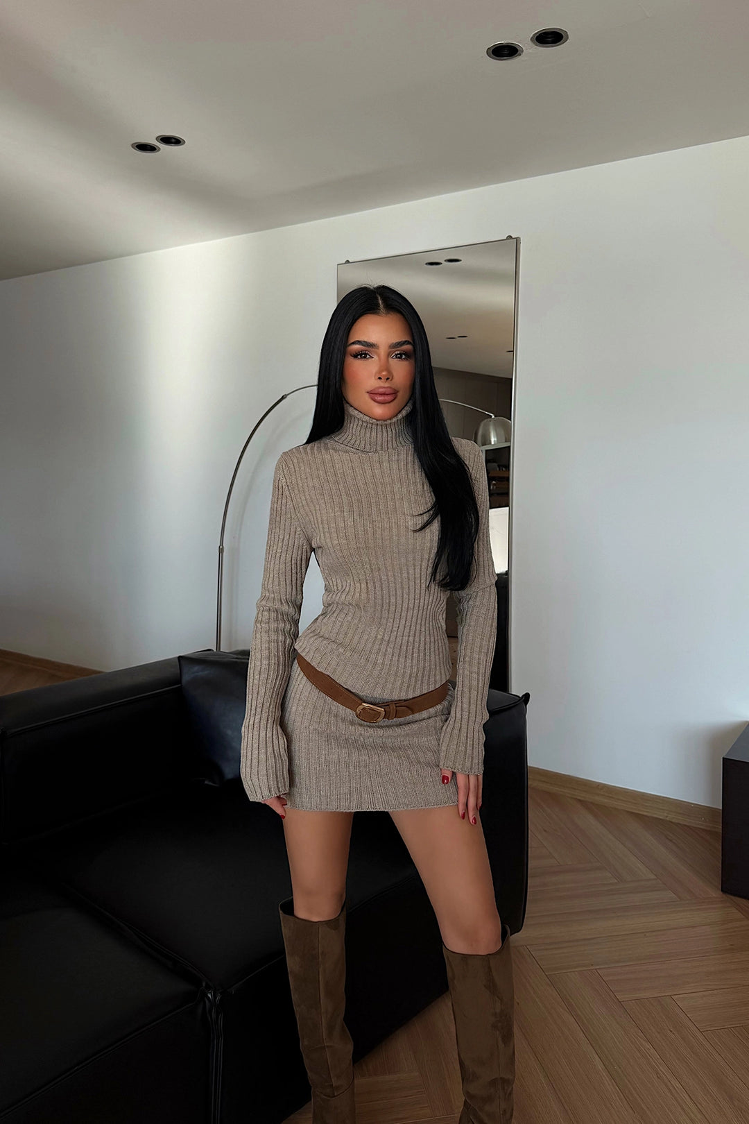 EYY Women Mink Zurich Knit Elbise - Warendorf