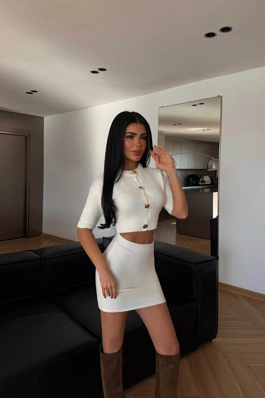 EYY Women White Alondra Knit Set - Borgerhout