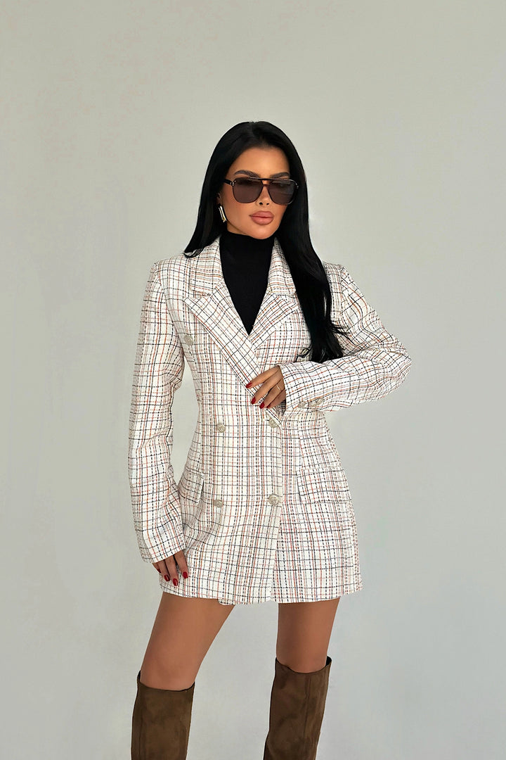 EYY Women Orange Button Detail Jacket - Altadena
