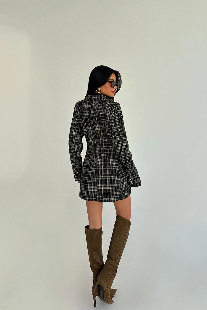 EYY Women Black Button Detail Jacket - Fitchburg