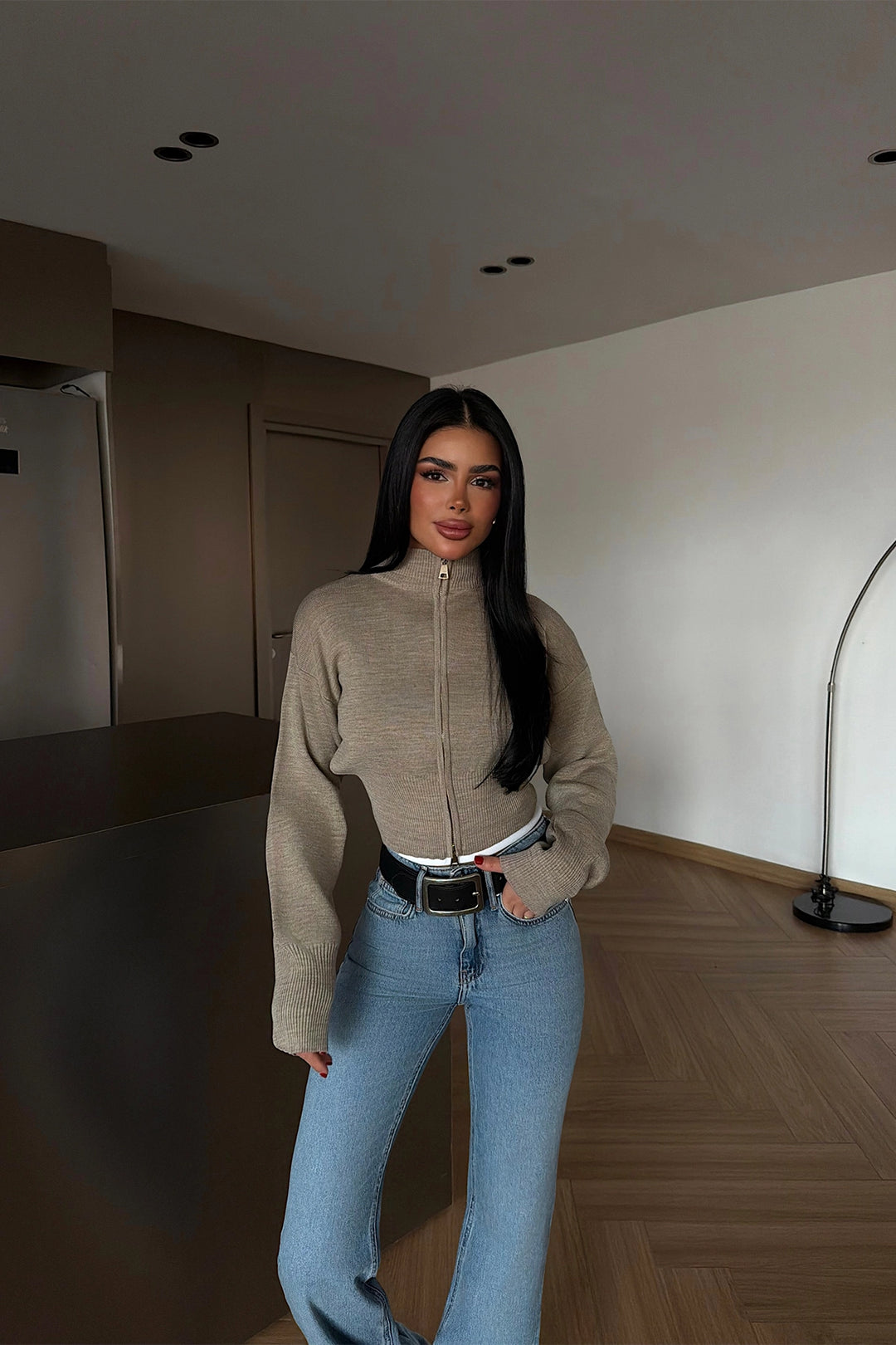 EYY Women Stone Balboa Double Zip Knit Cardigan - Almería