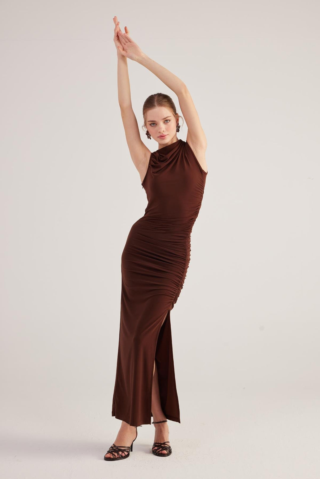 HLLY Women Lily Dress Brown - Reims
