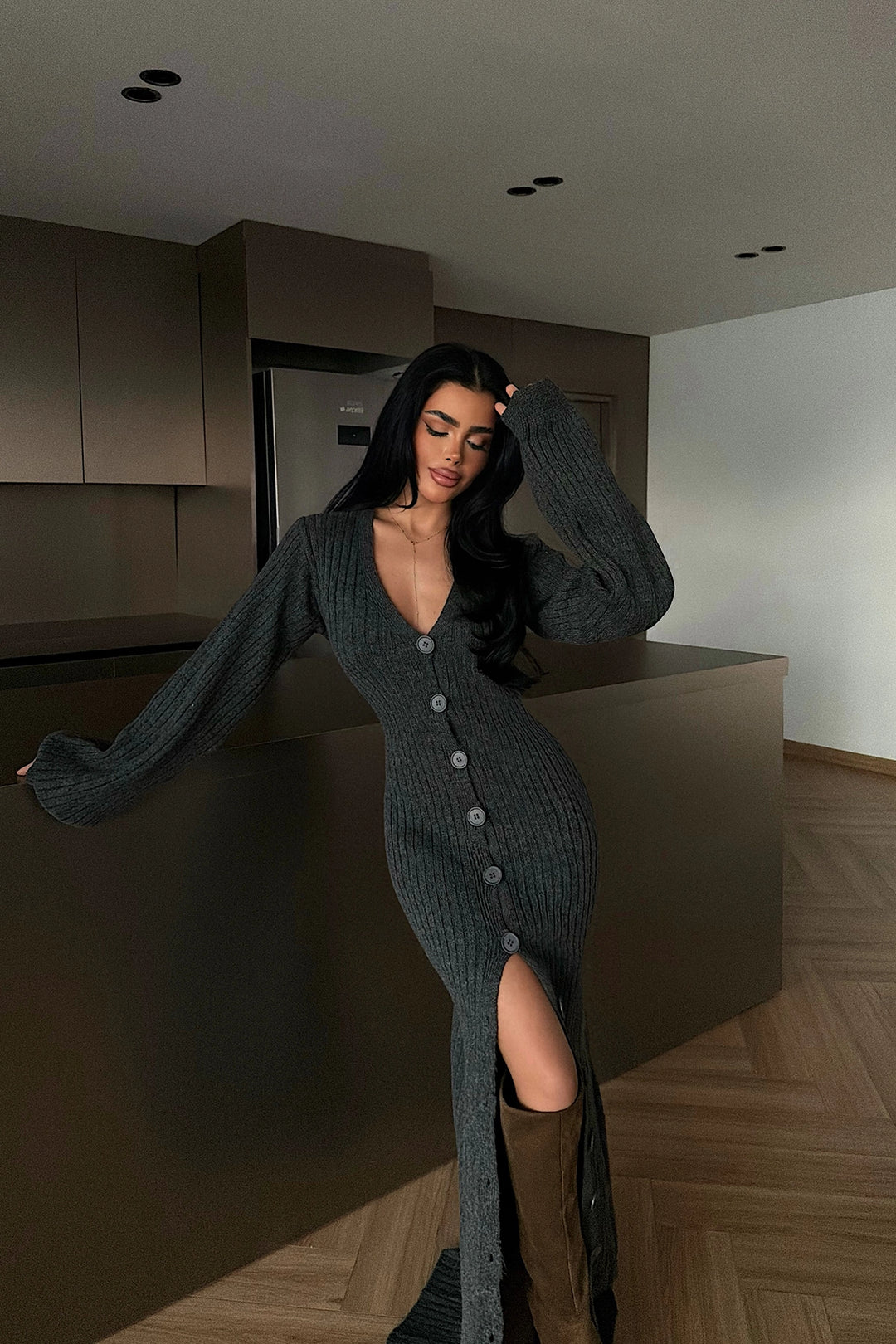 EYY Women Anthracite Ophelie Knit Dress - Livingston