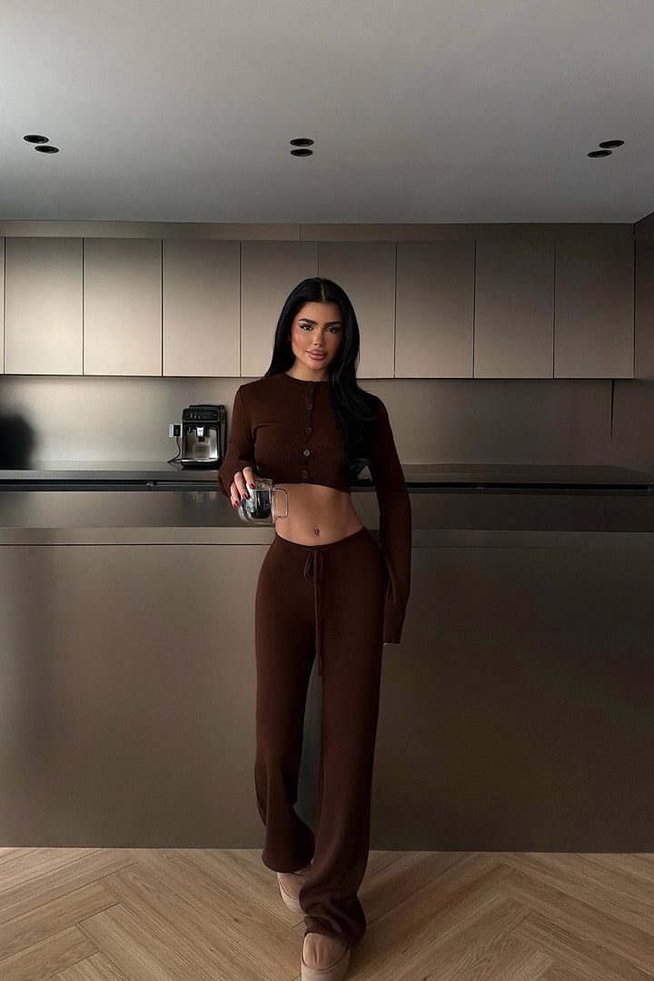 EYY Women Dark Coffee Knit Set - Blackpool