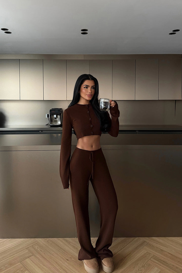 EYY Women Dark Coffee Knit Set - Blackpool