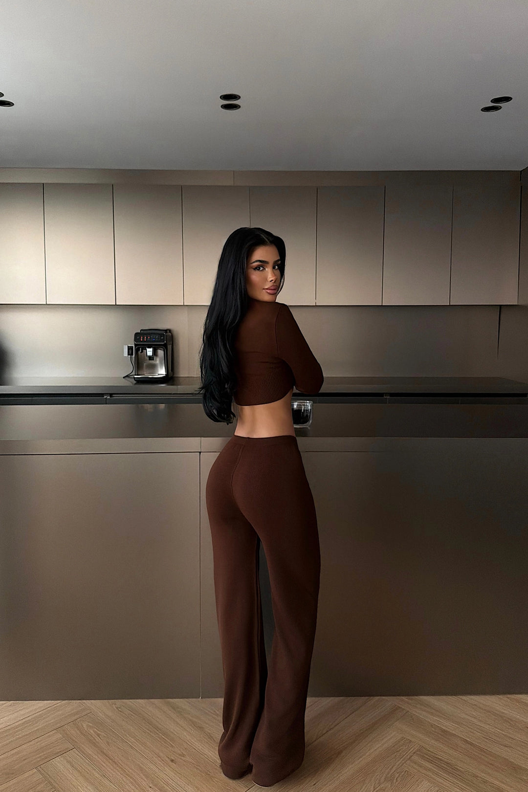 EYY Women Dark Coffee Knit Set - Blackpool