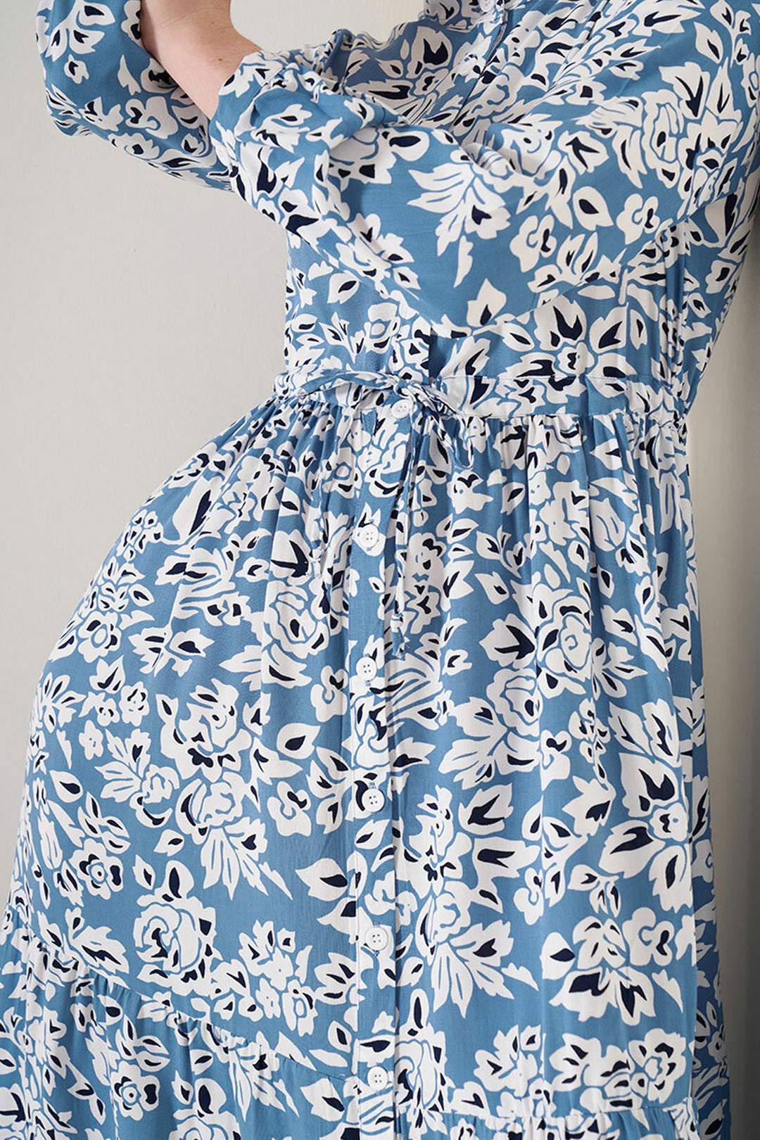 BGD Women Judge Collar Hijab Dress - Blue - Kennewick